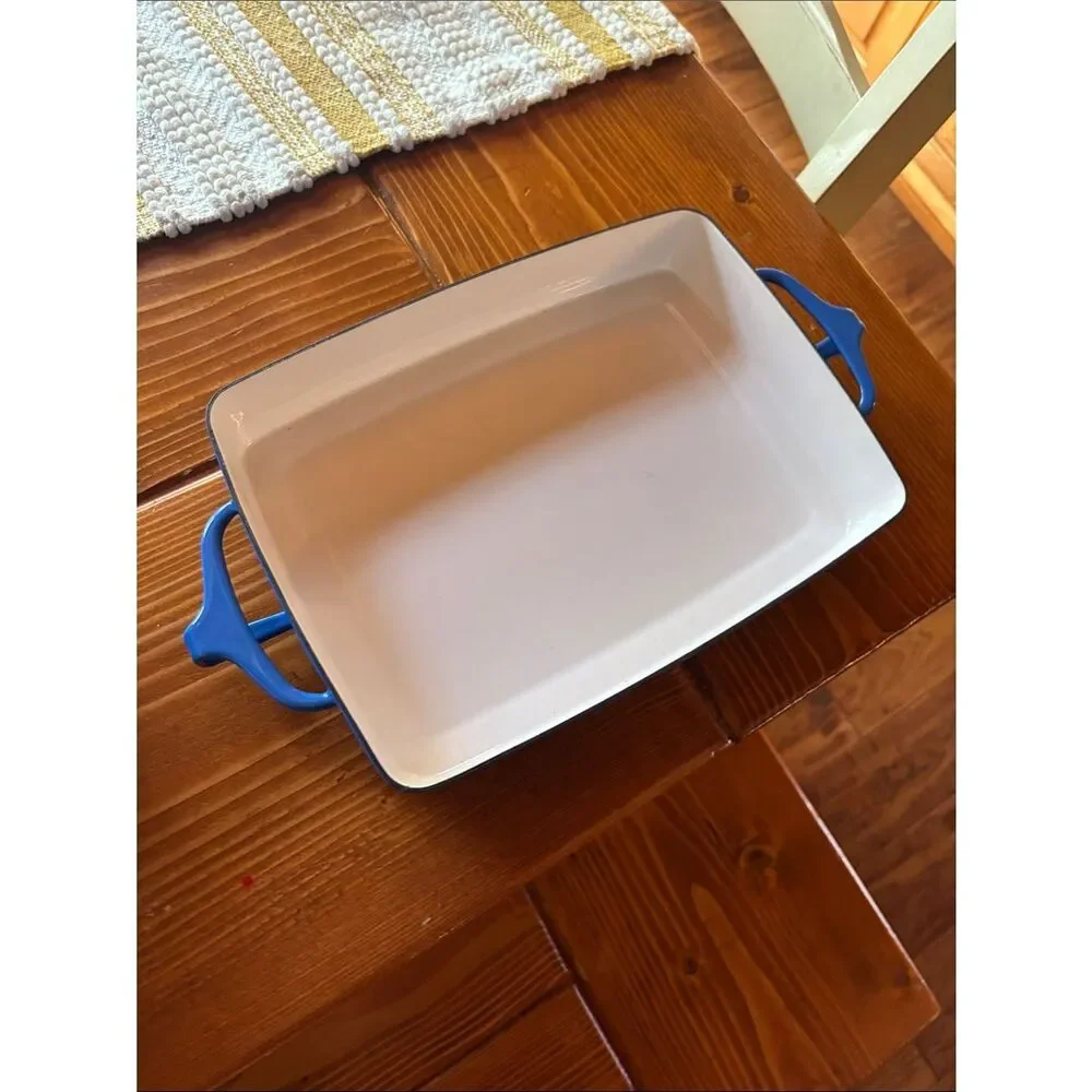 Dansk Red and White Enamel Braiser
